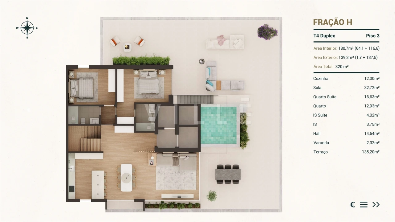 Apartamento T4 para Venda em Gafanha da Nazaré Planta 2