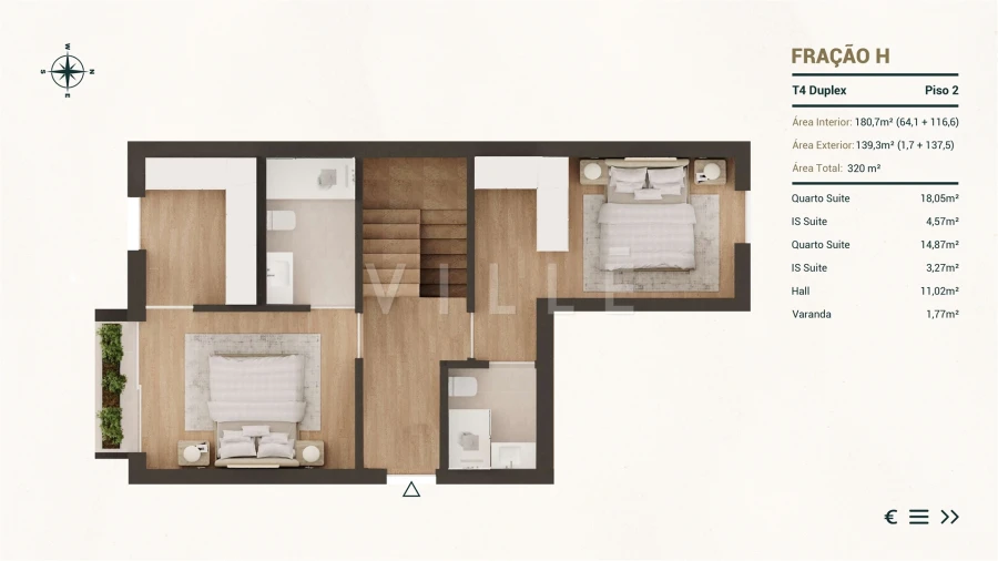 Apartamento T4 para Venda em Gafanha da Nazaré Planta 3
