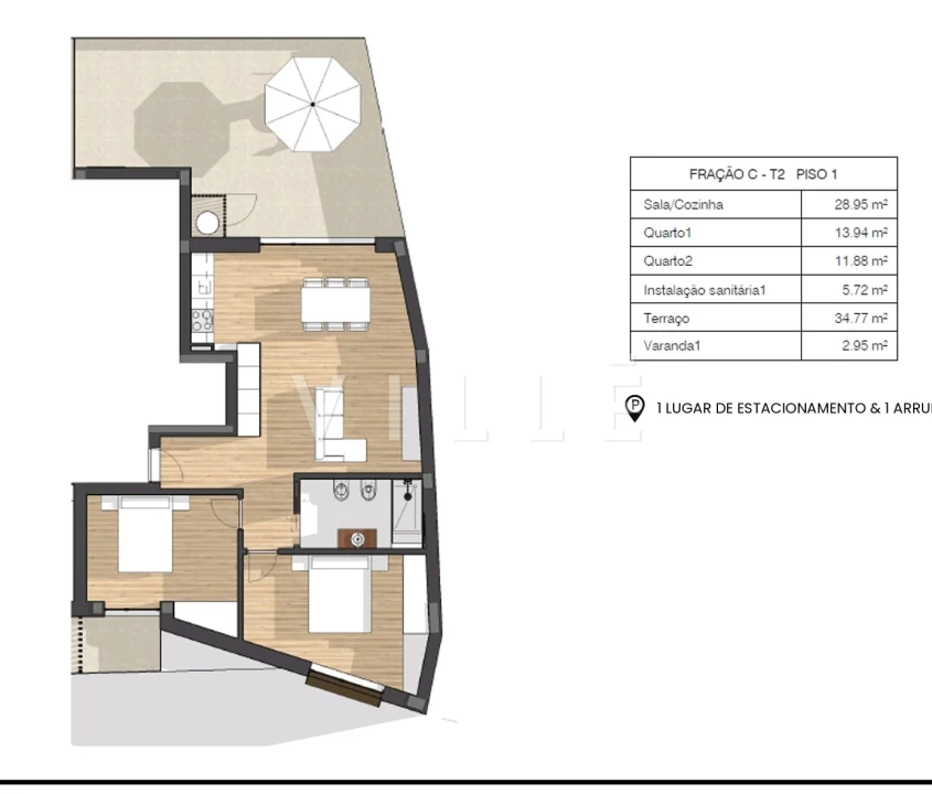 Apartamento T2 para Venda em Glória e Vera Cruz Foto 9