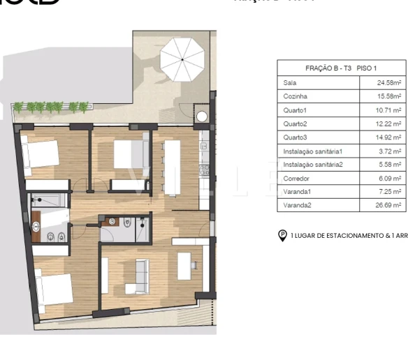 Apartamento T3 para Venda em Glória e Vera Cruz Foto 9