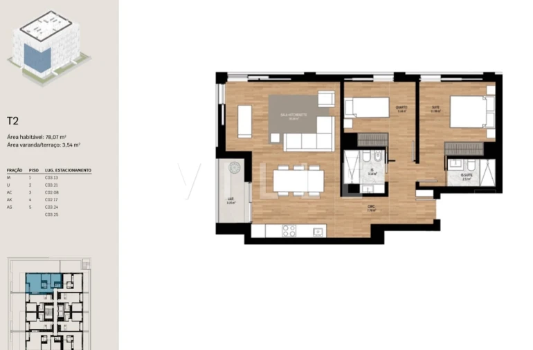 Apartamento T2 para Venda em Glória e Vera Cruz Foto 16