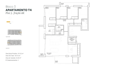 Apartamento T4 para Venda em Glória e Vera Cruz