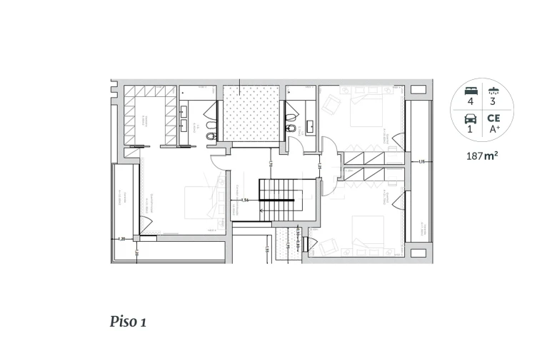 Moradia T4 para Venda em Santa Joana Planta 1