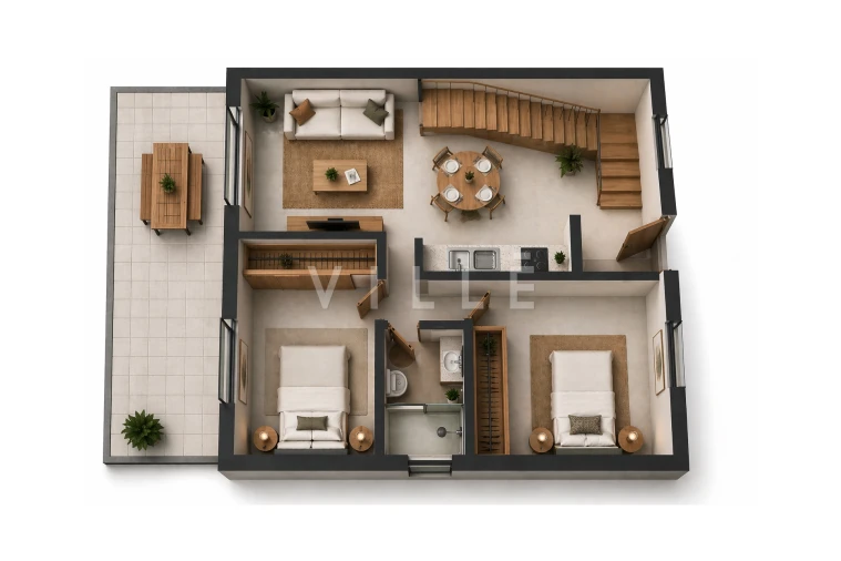 Apartamento T3 para Venda em Glória e Vera Cruz Planta 1