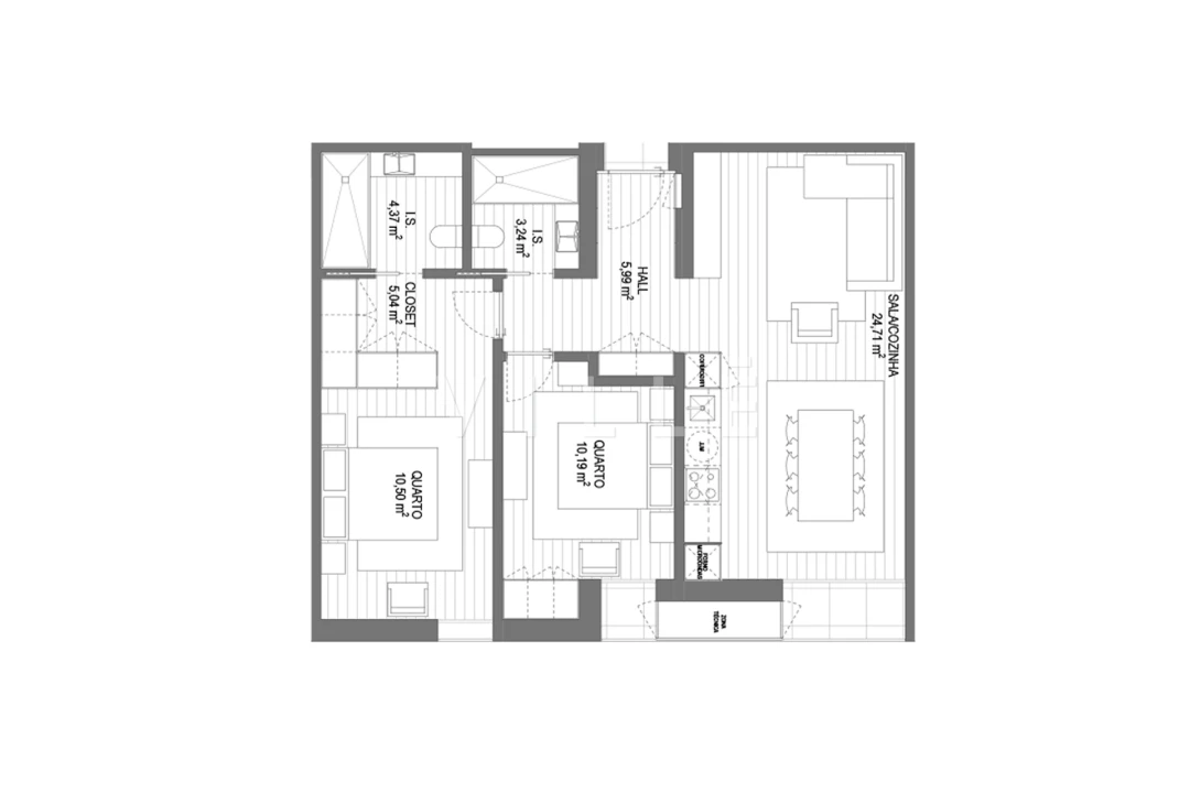 Apartamento T2 para Venda em Santa Joana Foto 17