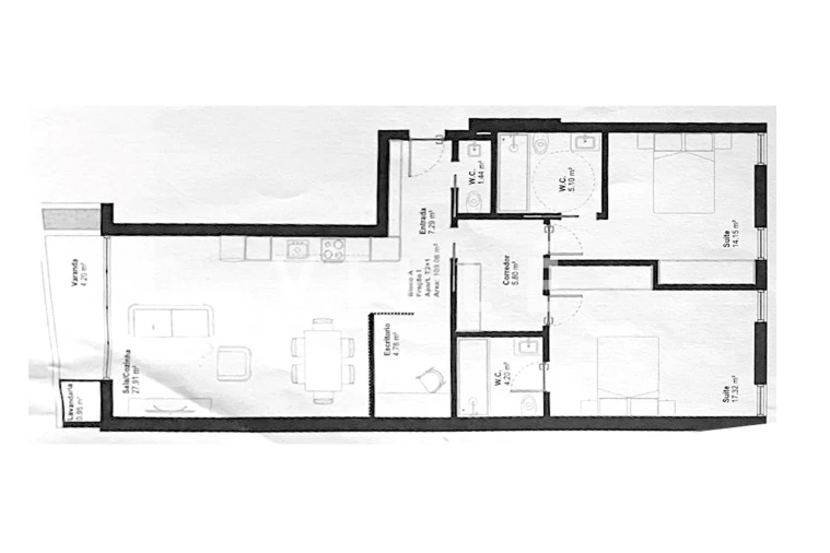 Apartamento T2 para Venda em Esgueira Planta 1