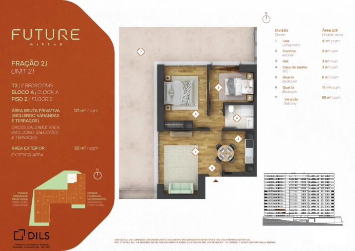 Apartamento T2 para Venda em Algés, Linda-A-Velha e Cruz Quebrada-Dafundo Planta 1