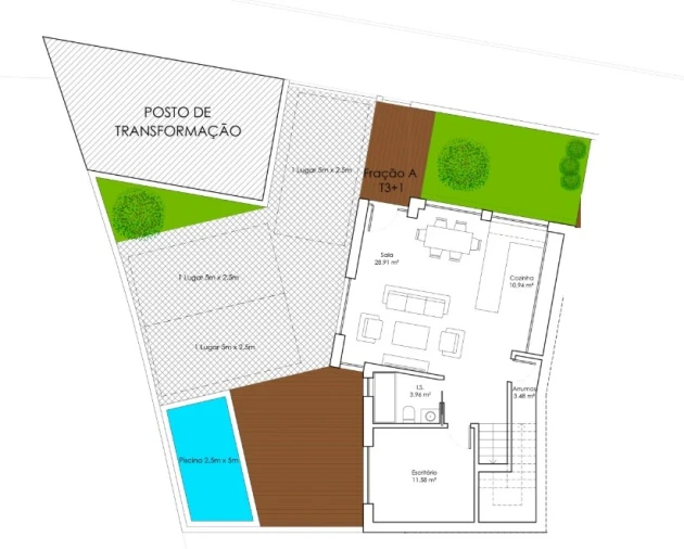 Moradia T4 para Venda em São Domingos de Rana Planta 1