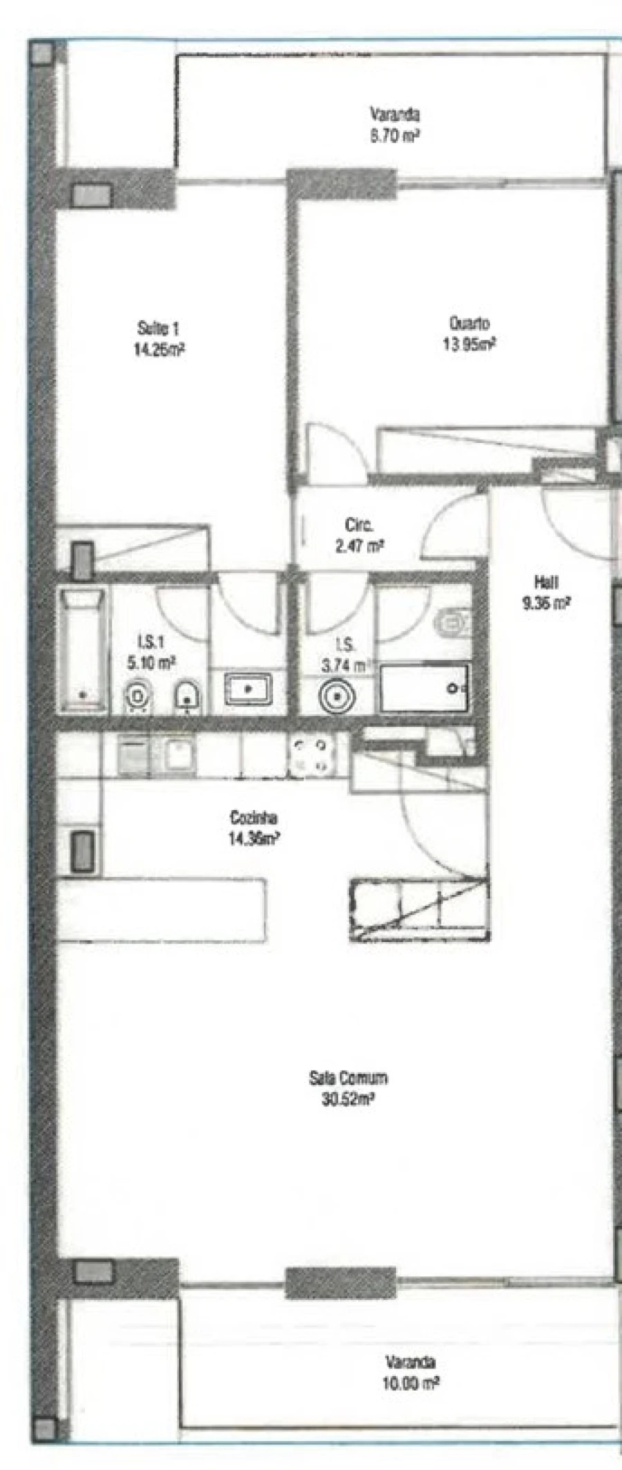 Apartamento T2 para Venda em Quarteira Planta 1