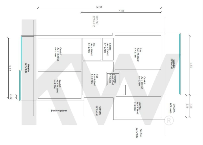 Apartamento T3 para Venda em Almada, Cova da Piedade, Pragal e Cacilhas Planta 1