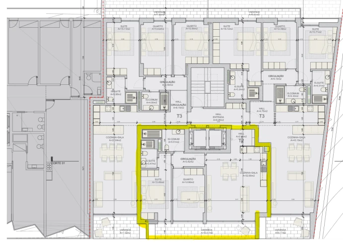 Apartamento T2 para Venda em Loures Planta 1