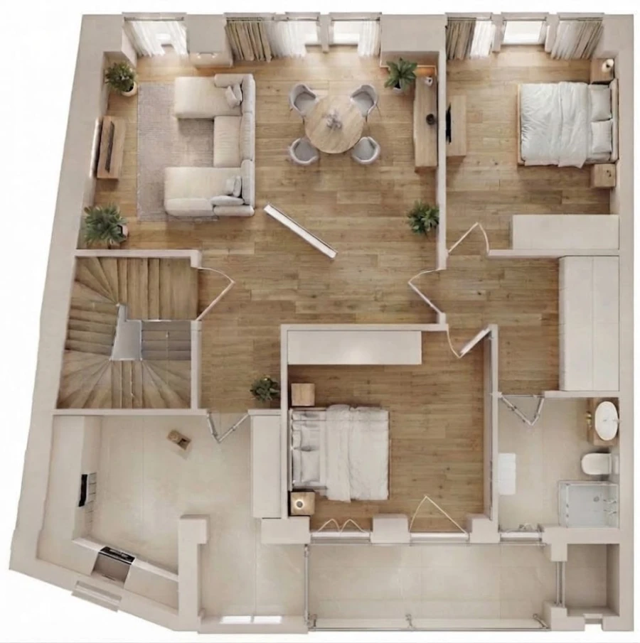 Apartamento T2 para Venda em Viseu Planta 1