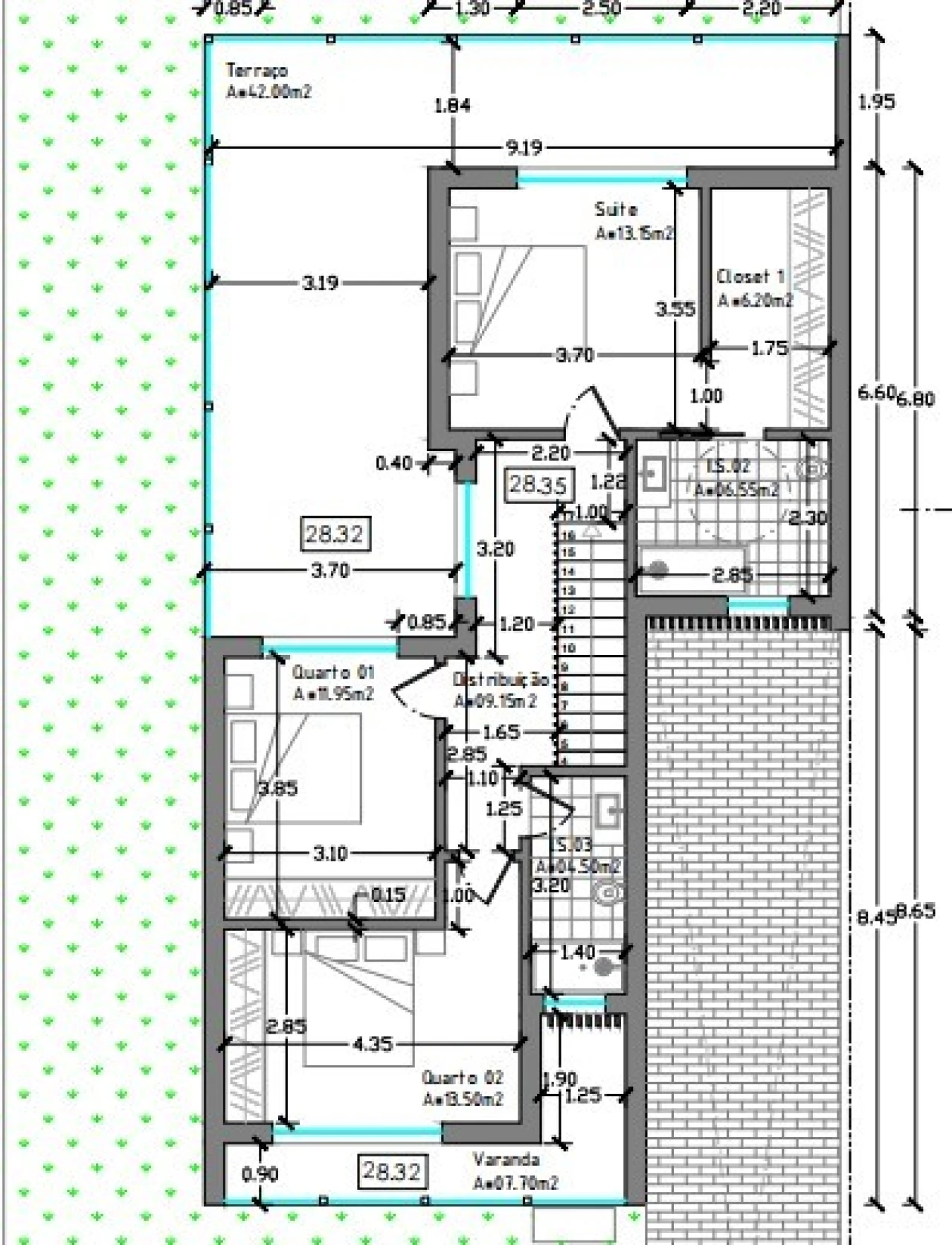 Moradia T3 para Venda em Amora Planta 2