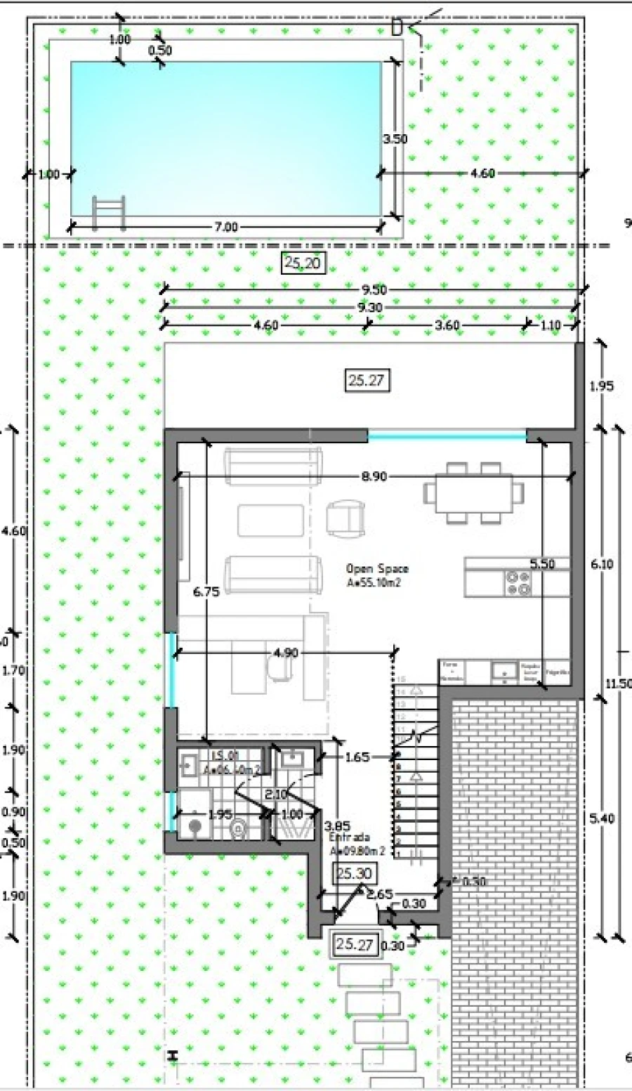 Moradia T3 para Venda em Amora Planta 1