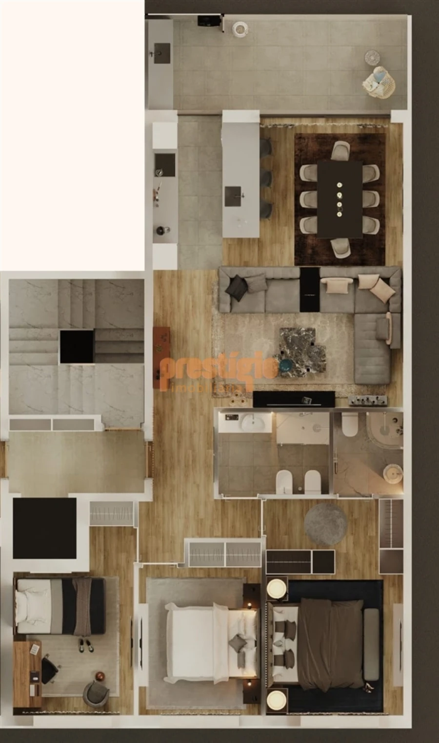 Apartamento T3 para Venda em Celeirós, Aveleda e Vimieiro Planta 2