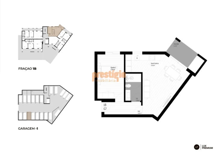 Apartamento T1 para Venda em Pedrouços Planta 1