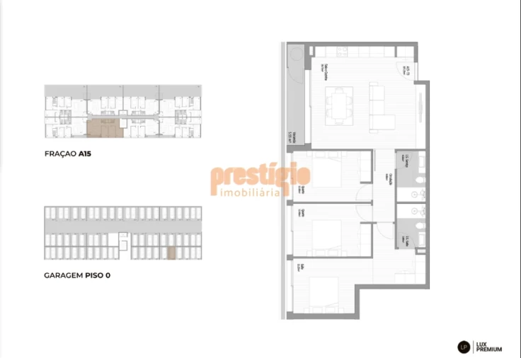 Apartamento T3 para Venda em Fânzeres e São Pedro da Cova Planta 1