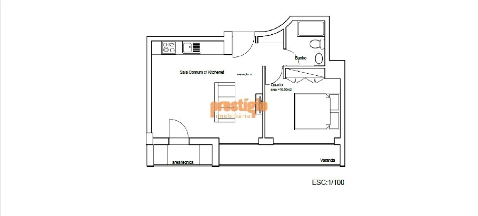 Apartamento T1 para Venda em Este (São Pedro e São Mamede) Foto 23