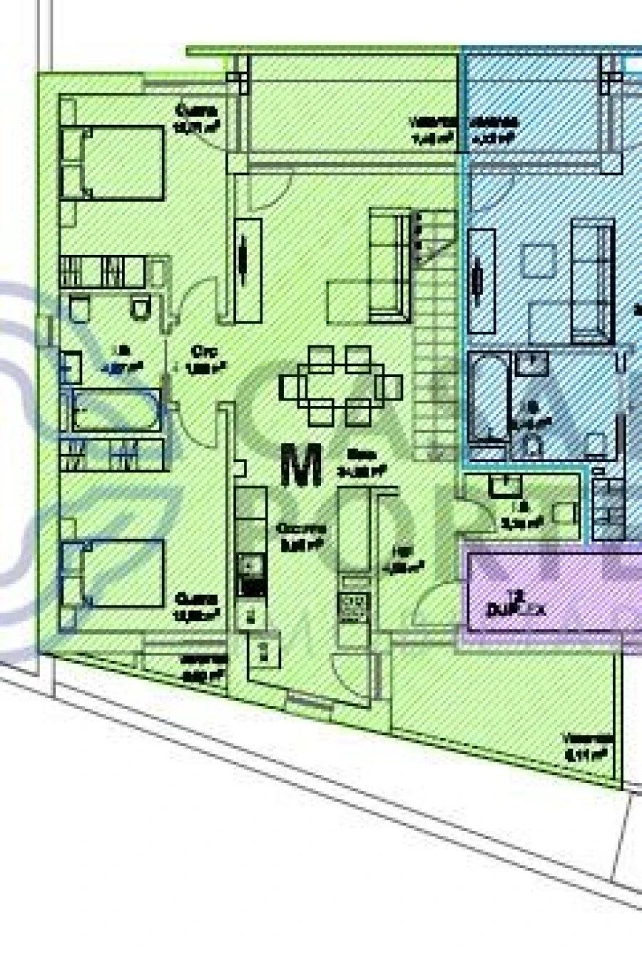 Apartamento T2 para Venda em Viseu Planta 1