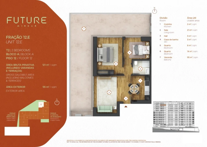 Apartamento T2 para Venda em Algés, Linda-A-Velha e Cruz Quebrada-Dafundo Planta 1