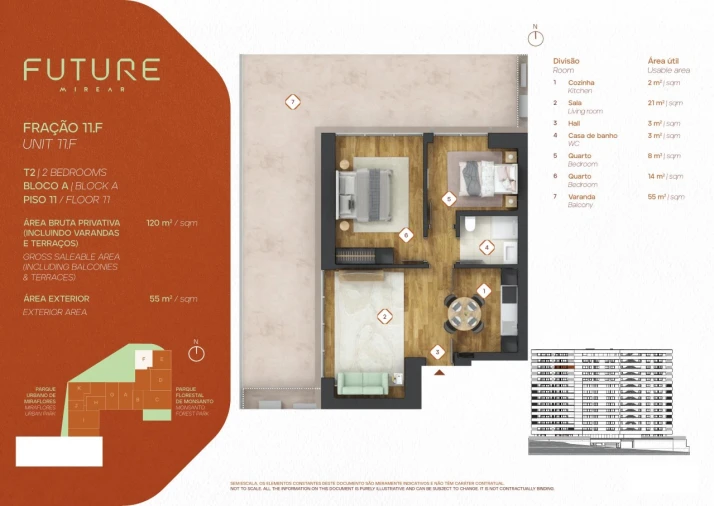 Apartamento T2 para Venda em Algés, Linda-A-Velha e Cruz Quebrada-Dafundo Planta 1