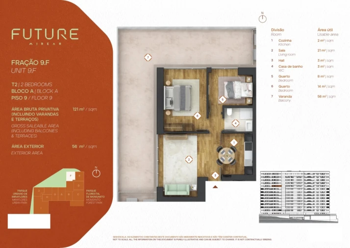 Apartamento T2 para Venda em Algés, Linda-A-Velha e Cruz Quebrada-Dafundo Planta 1