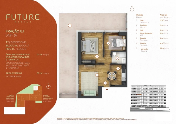 Apartamento T2 para Venda em Algés, Linda-A-Velha e Cruz Quebrada-Dafundo Planta 1