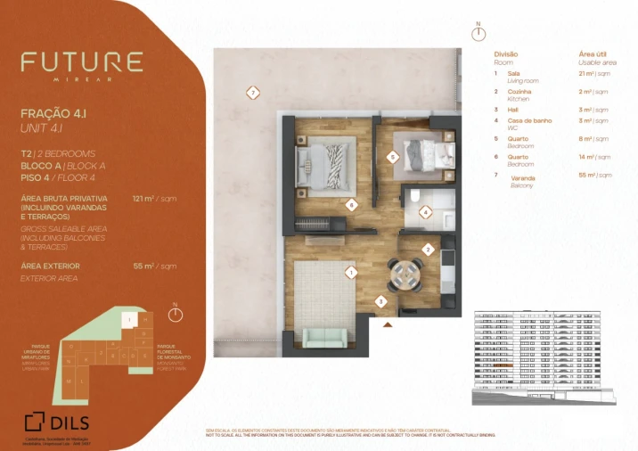 Apartamento T2 para Venda em Algés, Linda-A-Velha e Cruz Quebrada-Dafundo Planta 1
