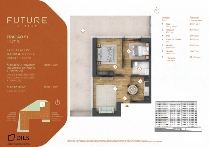 Apartamento T2 para Venda em Algés, Linda-A-Velha e Cruz Quebrada-Dafundo Planta 1