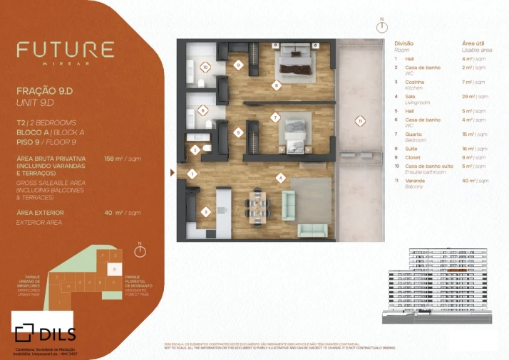 Apartamento T2 para Venda em Algés, Linda-A-Velha e Cruz Quebrada-Dafundo Planta 1