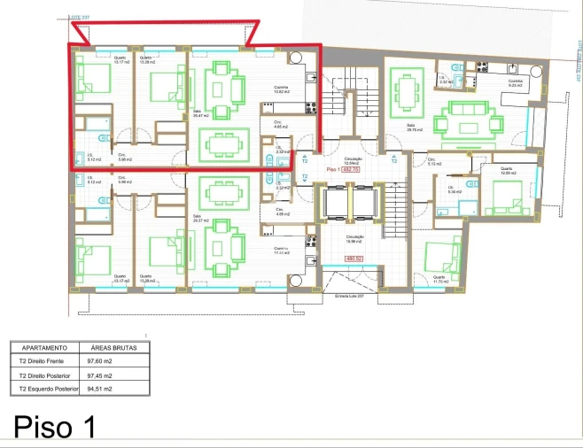 Apartamento T2 para Venda em Viseu Foto 2