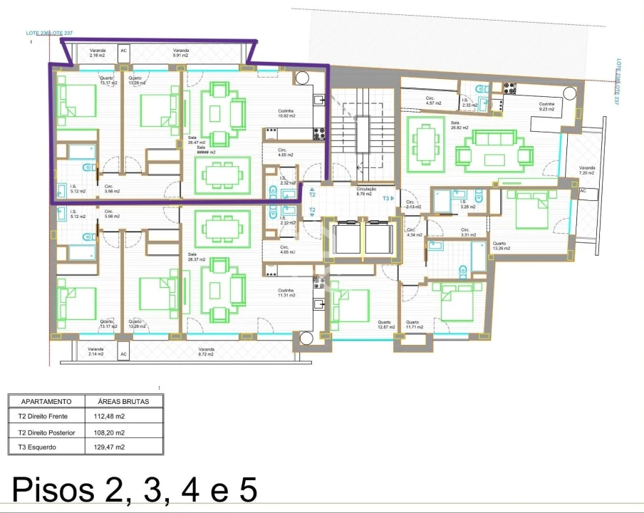 Apartamento T2 para Venda em Viseu Foto 2