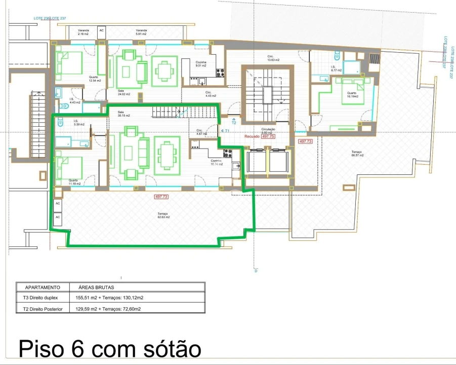 Apartamento T3 para Venda em Viseu Foto 2