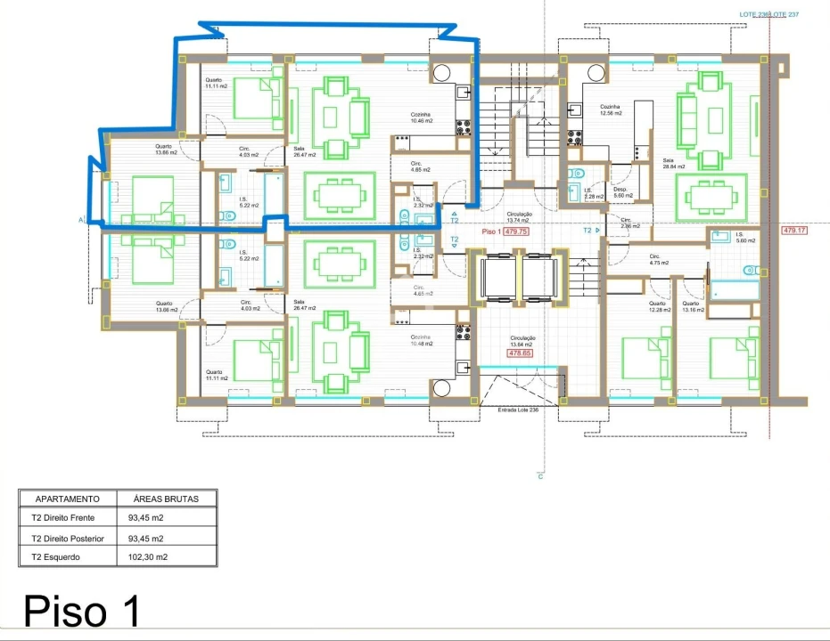 Apartamento T2 para Venda em Viseu Foto 2
