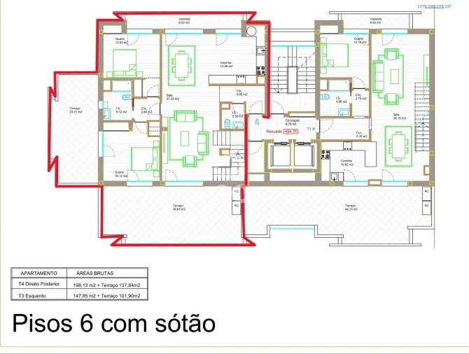 Apartamento T4 para Venda em Viseu Foto 2