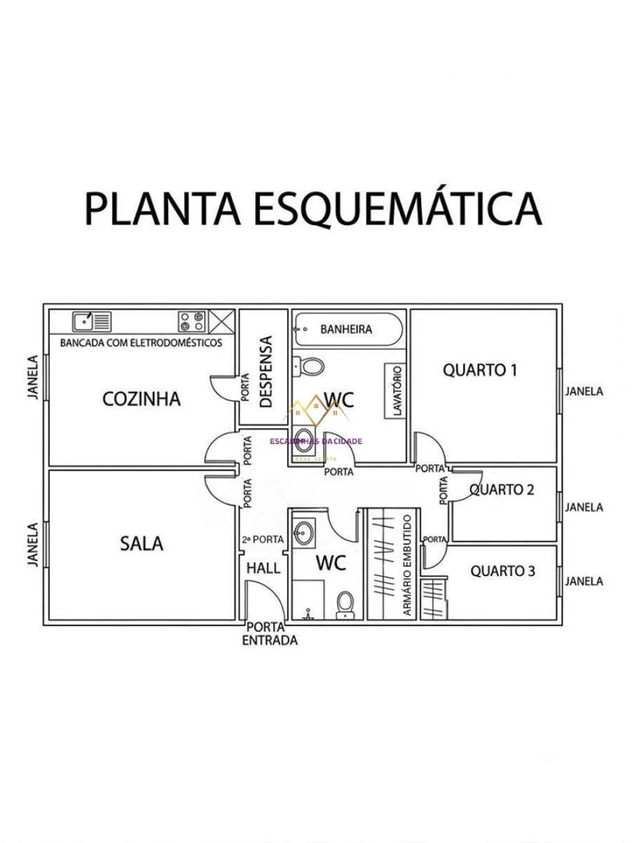 Apartamento T3 para Venda em Quinta do Conde Planta 1