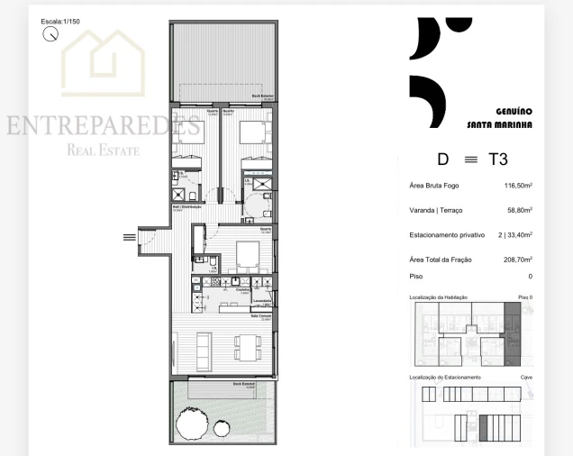 Apartamento T3 para Venda em Santa Marinha e São Pedro da Afurada Foto 12