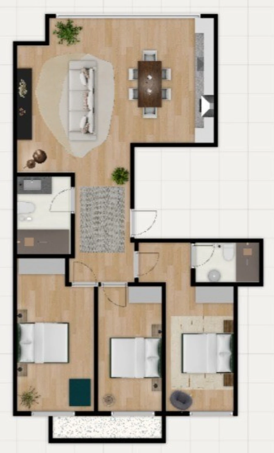 Apartamento T3 para Venda em Benfica Planta 1