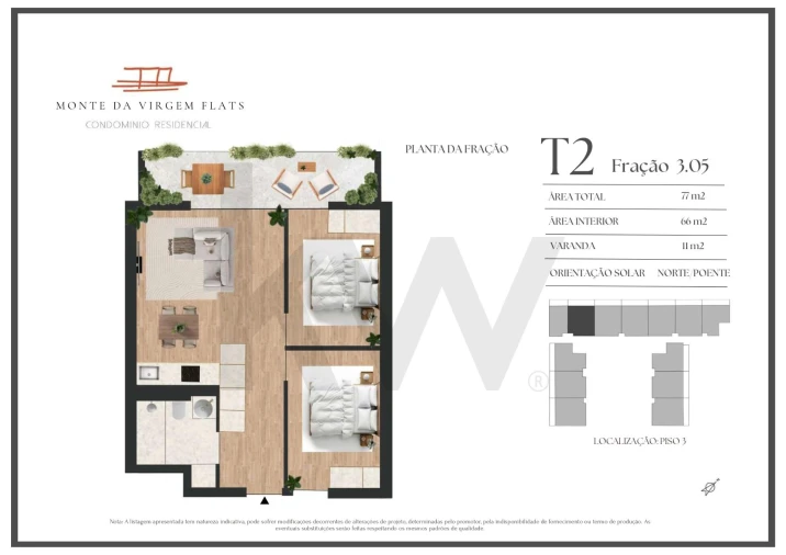 Apartamento T2 para Venda em Vilar de Andorinho Planta 1