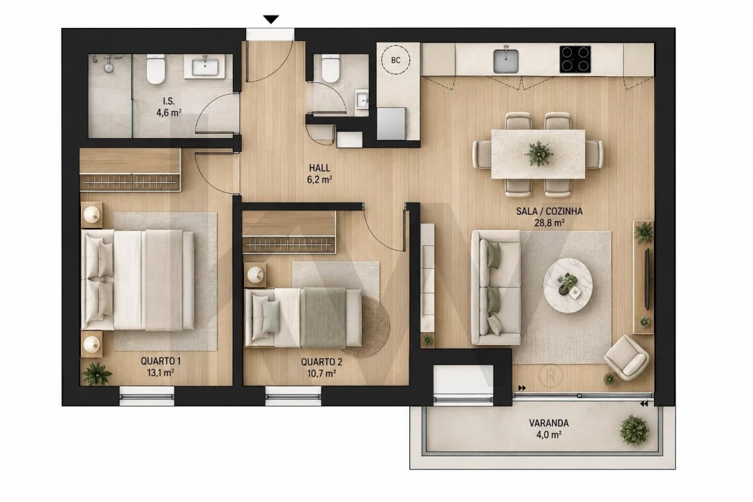 Apartamento T2 para Venda em Rio Tinto Foto 13