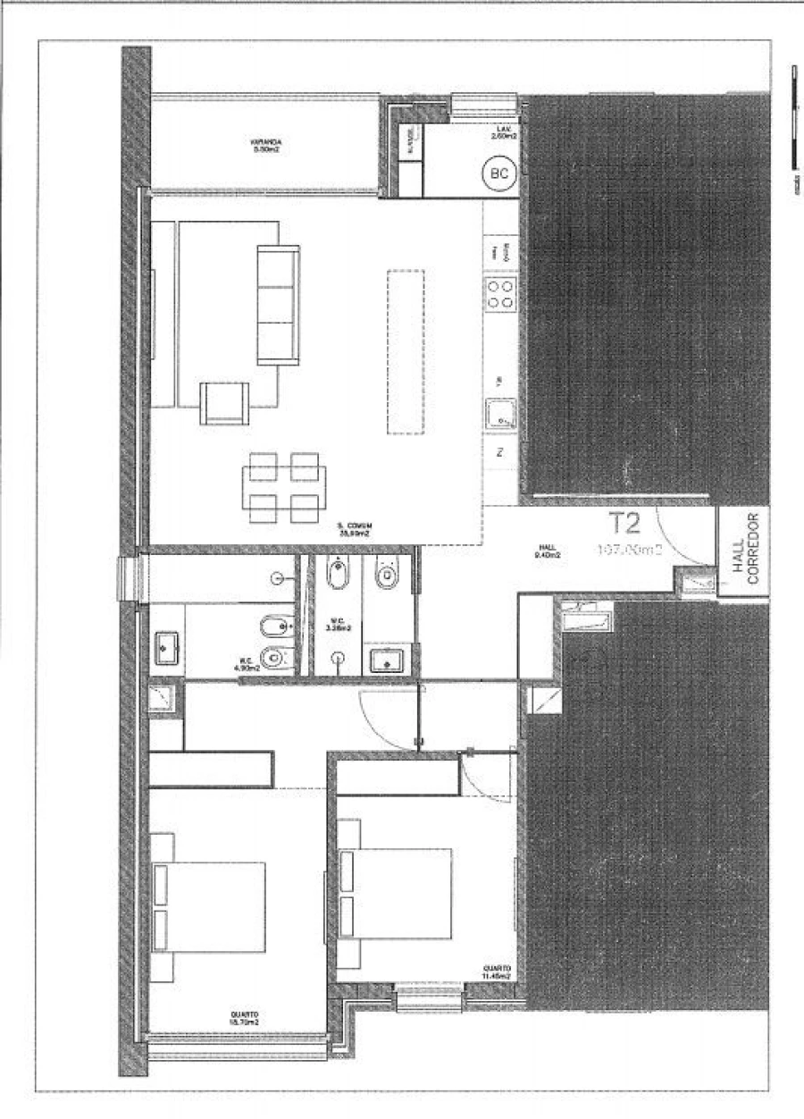 Apartamento T2 para Venda em Cedofeita, Santo Ildefonso, Sé, Miragaia, São Nicolau e Vitória Planta 1