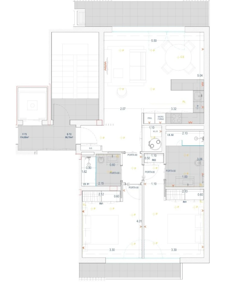 Apartamento T2 para Venda em Montijo e Afonsoeiro Planta 1