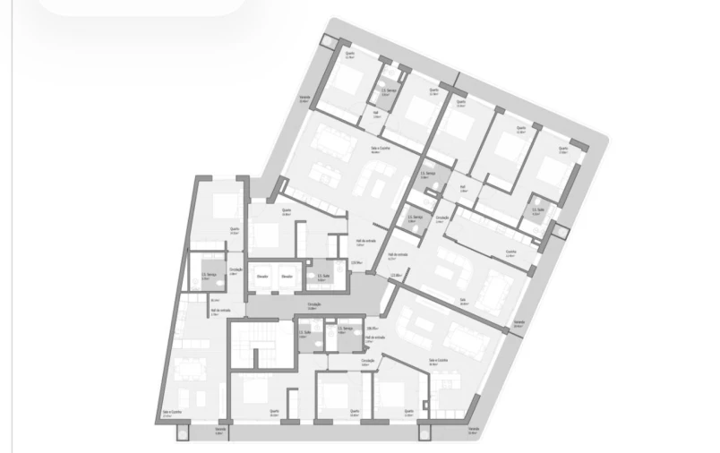 Apartamento T3 para Venda em Bougado (São Martinho e Santiago) Planta 1