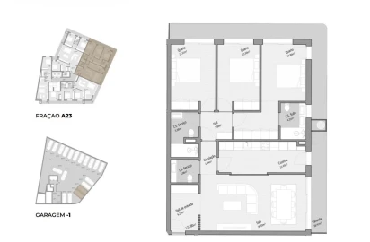 Apartamento T3 para Venda em Bougado (São Martinho e Santiago)