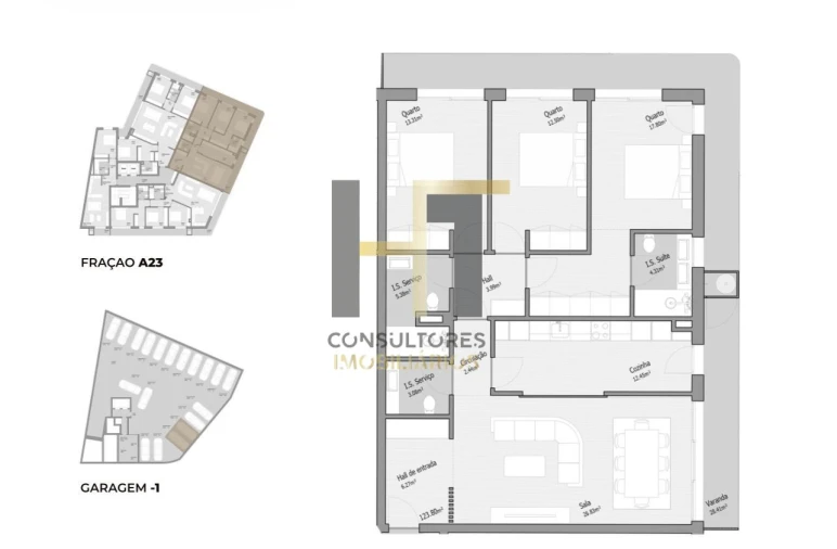 Apartamento T3 para Venda em Bougado (São Martinho e Santiago) Foto 21