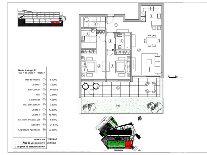 Apartamento T2 para Venda em Imaculado Coração de Maria Planta 1