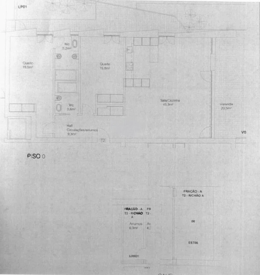 Apartamento T2 para Venda em Ericeira Planta 1