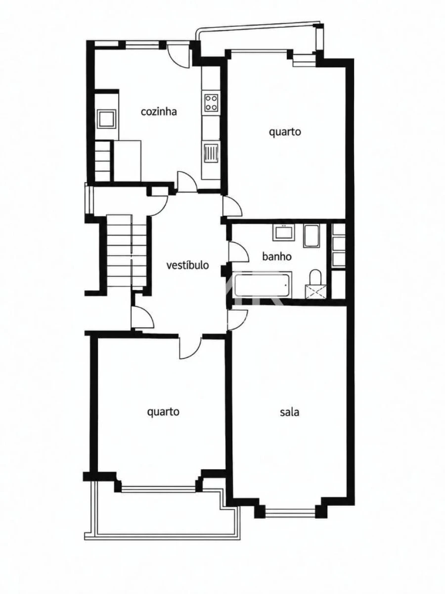 Apartamento T2 para Venda em Estrela Planta 1