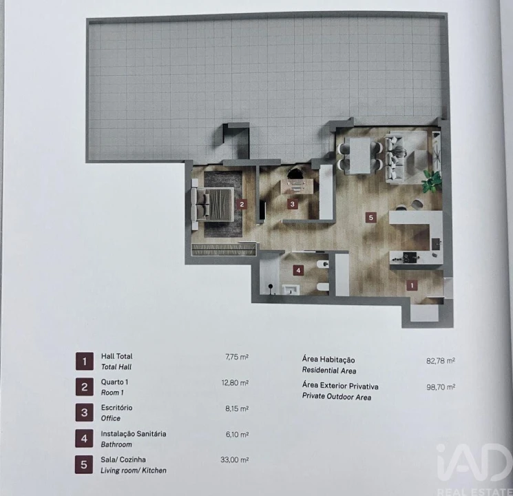 Apartamento T2 para Arrendamento em Santa Maria, São Pedro e Matacães Foto 25