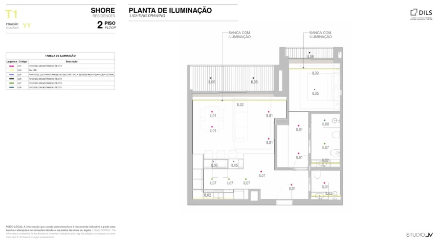 Apartamento T1 para Venda em Quarteira Planta 1